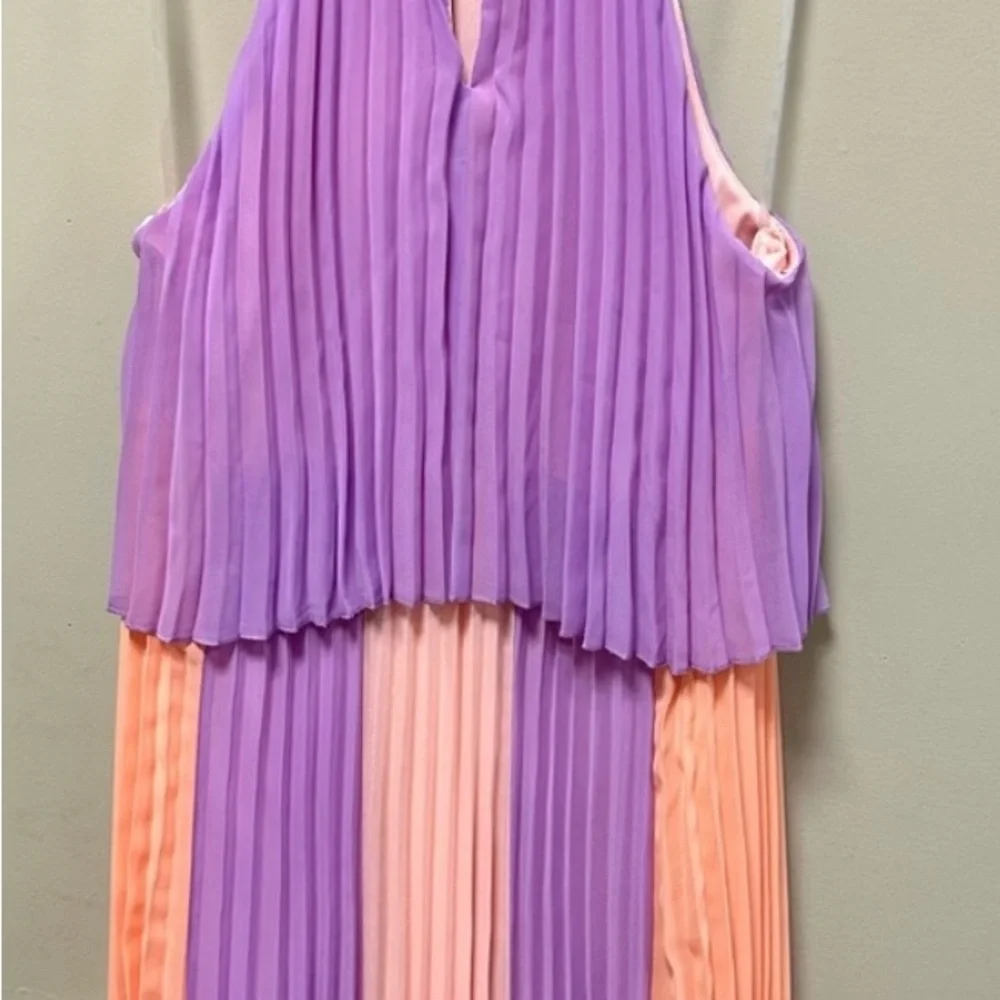 Chic Lavender and Peach Dress - Picture 6 of 7